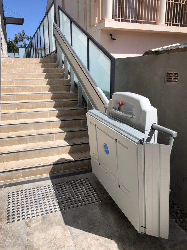 Modern home accessibility - A beautifully designed stairlift installation by Aussie Glide, showcasing the perfect blend of style and functionality for enhanced mobility in your living space.