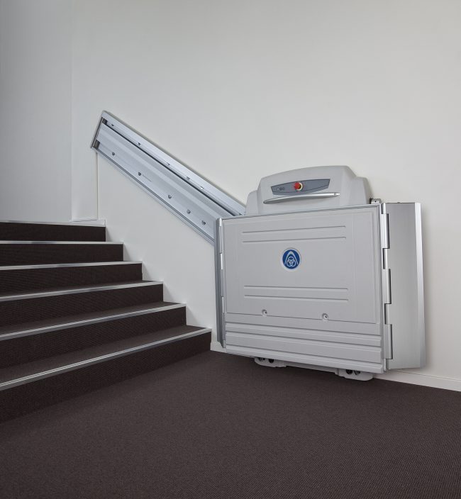 Supra Linea stairlift - A sleek and stylish Supra Linea model by Aussie Glide, exemplifying elegance and functionality in home mobility solutions