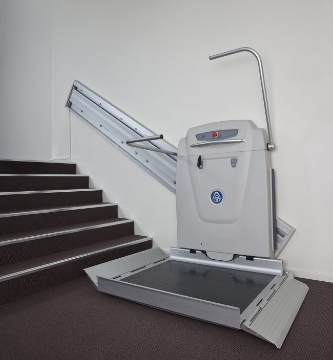 Supra Linea stairlift - A sleek and stylish Supra Linea model by Aussie Glide, exemplifying elegance and functionality in home mobility solutions